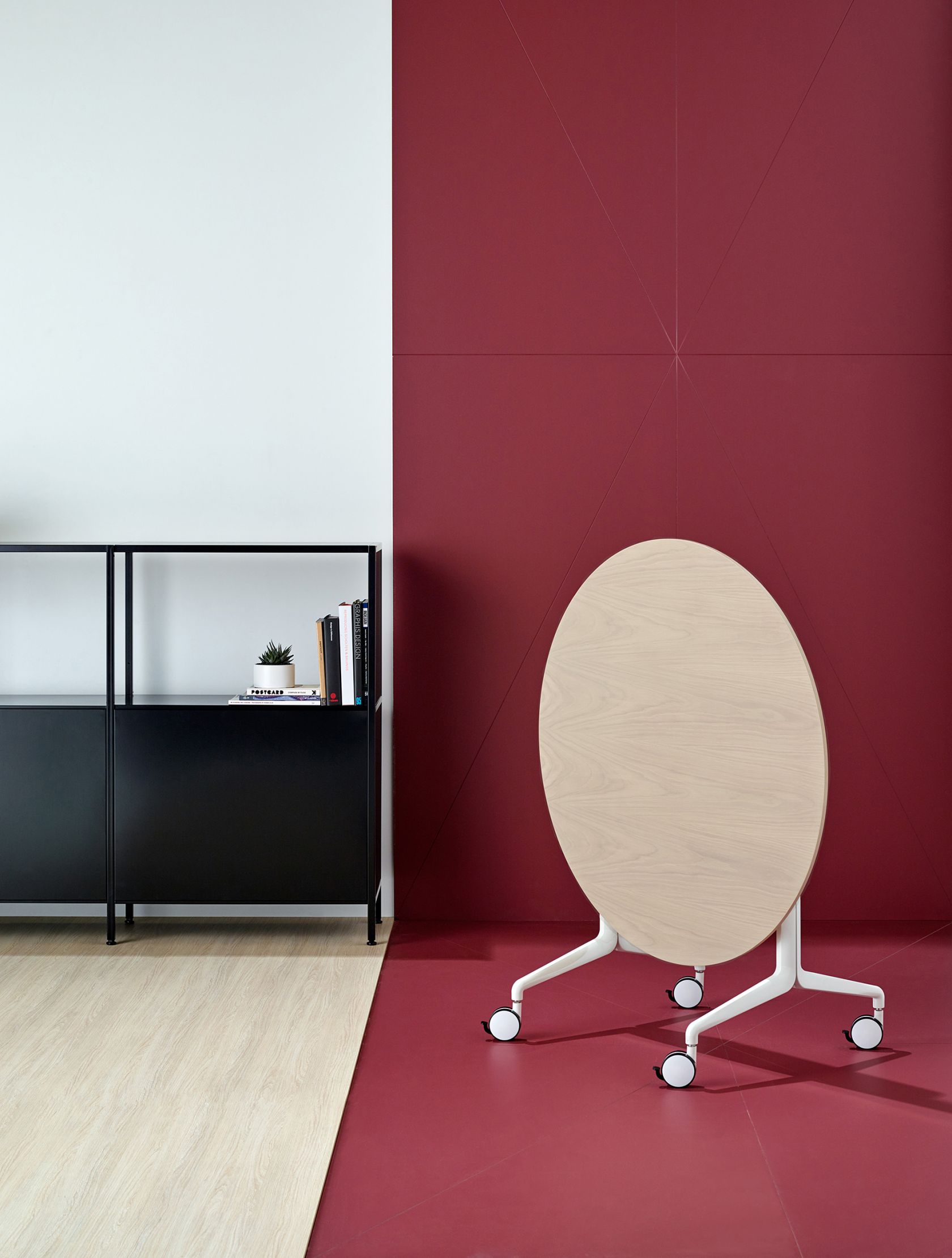 Aire Fold Round Table and Kase Storage