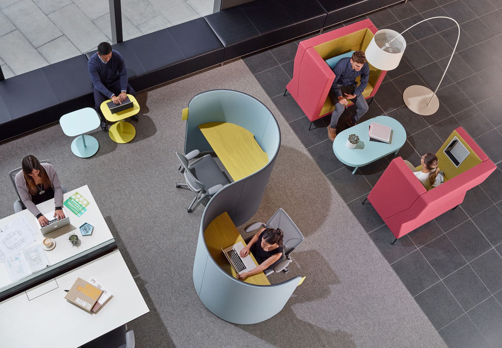 Focus, Kayt Nook, Krossi Workstation, Goodwood Table, OTM Table and NGV Bench