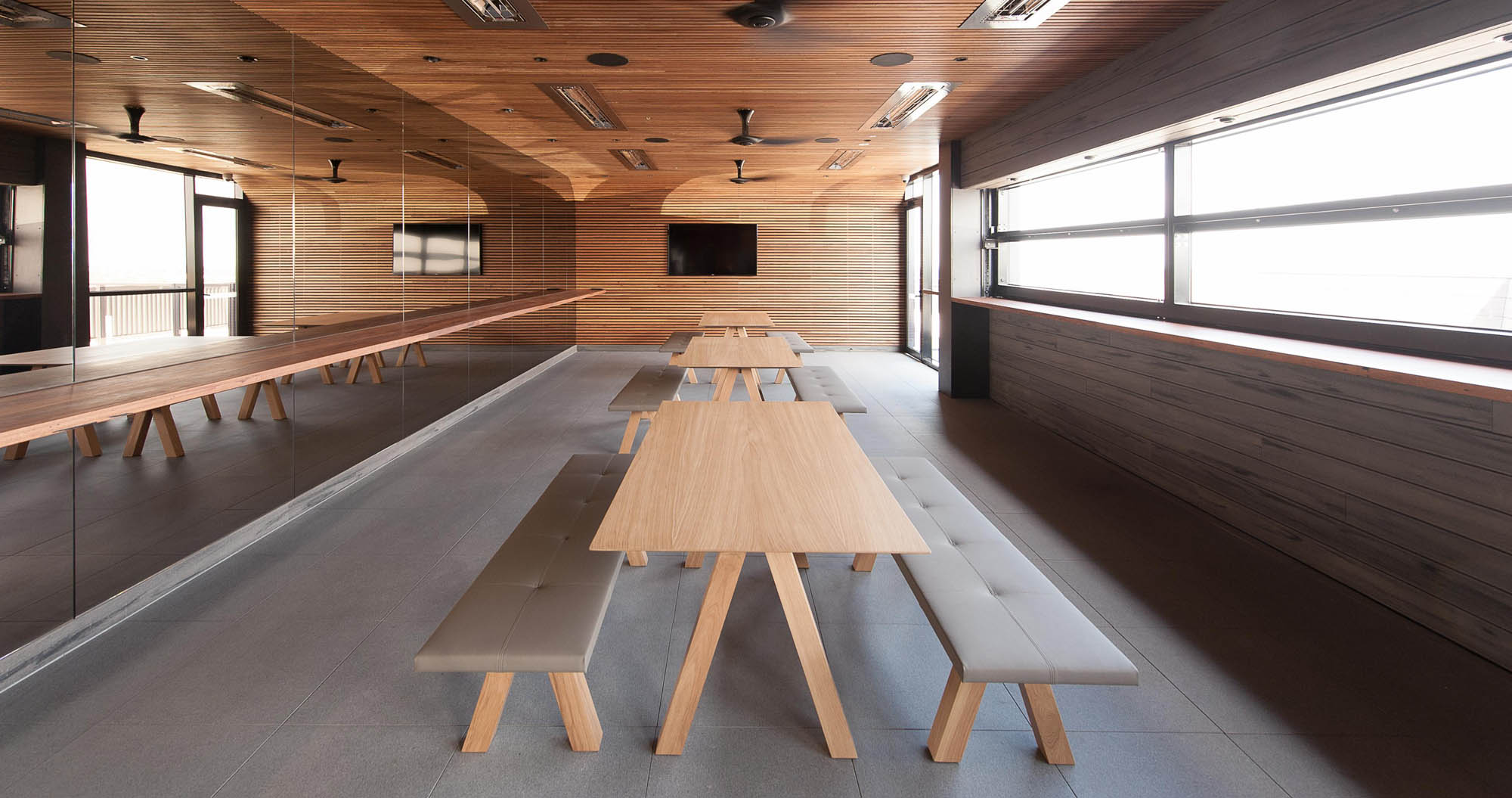 gandel group melbourne office fitout timber wall and ceiling