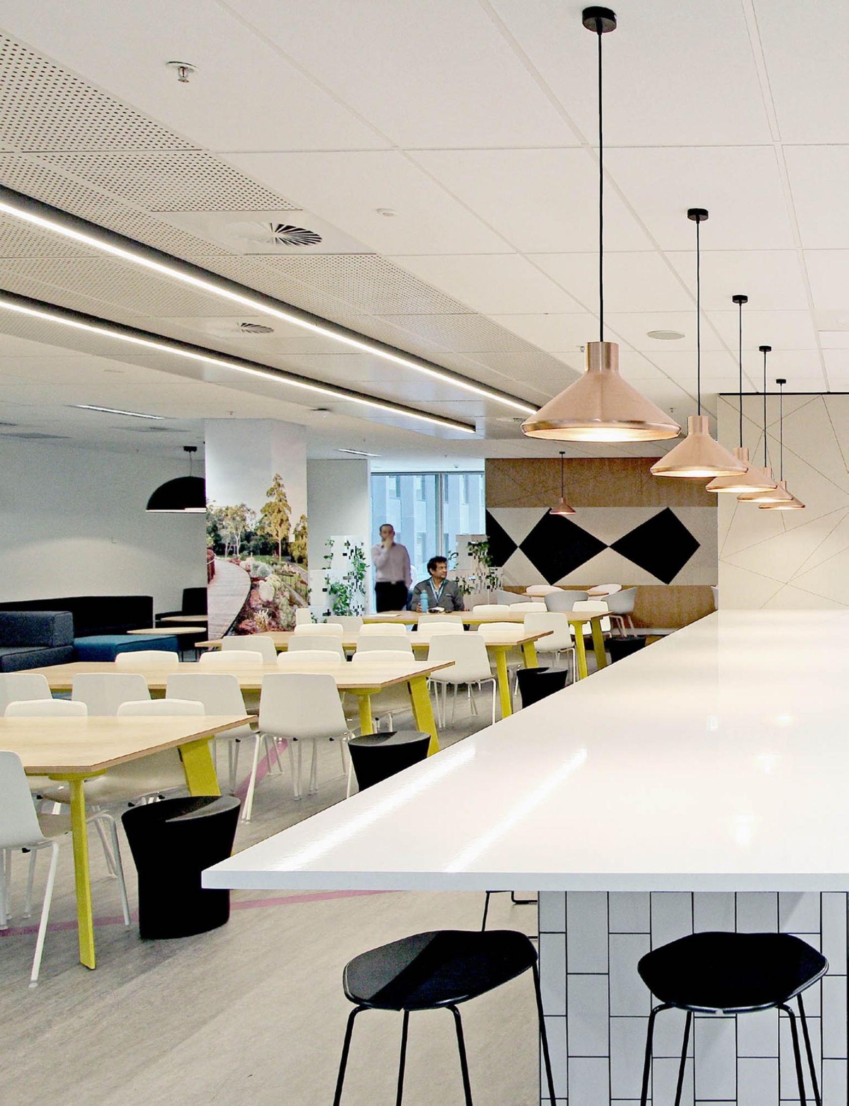 yarra trams melbourne office fitout kitchen bench seating