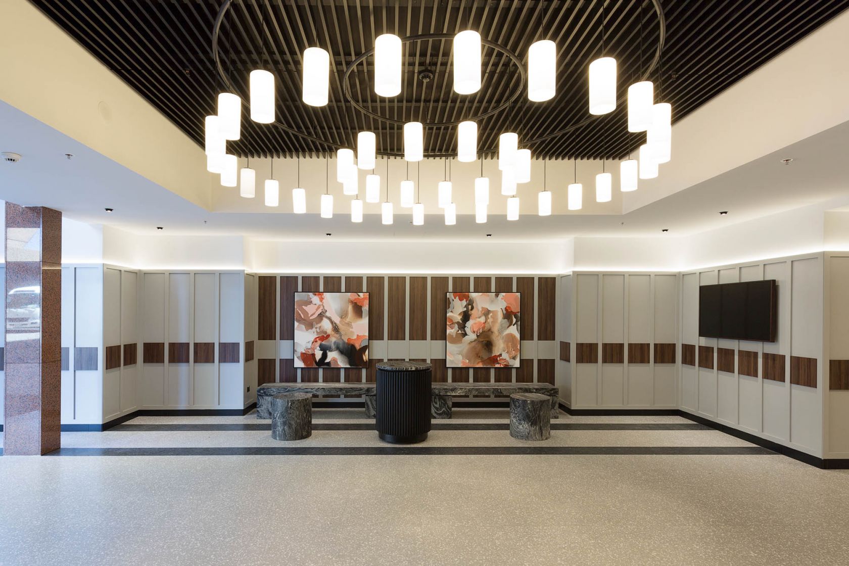 quay west lobby refurbishment premium light fixture 