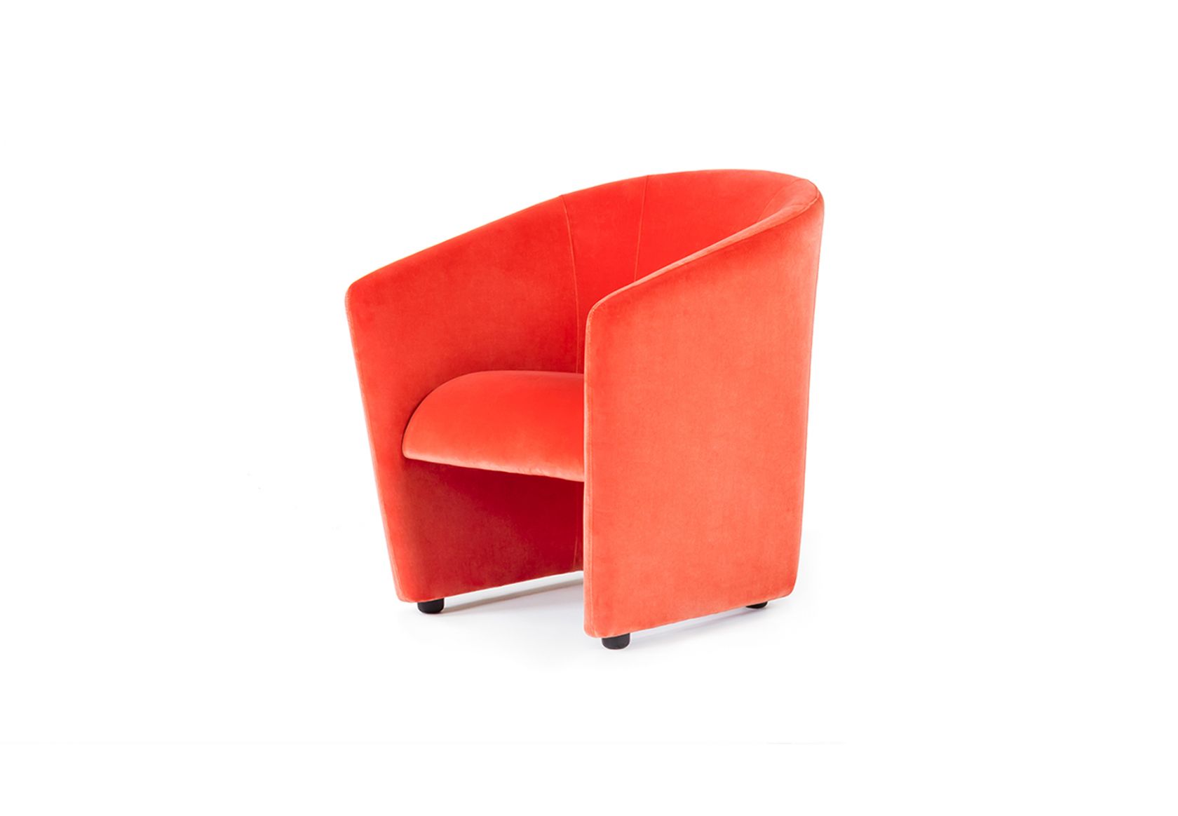 Watsonette Chair orange velvet angle