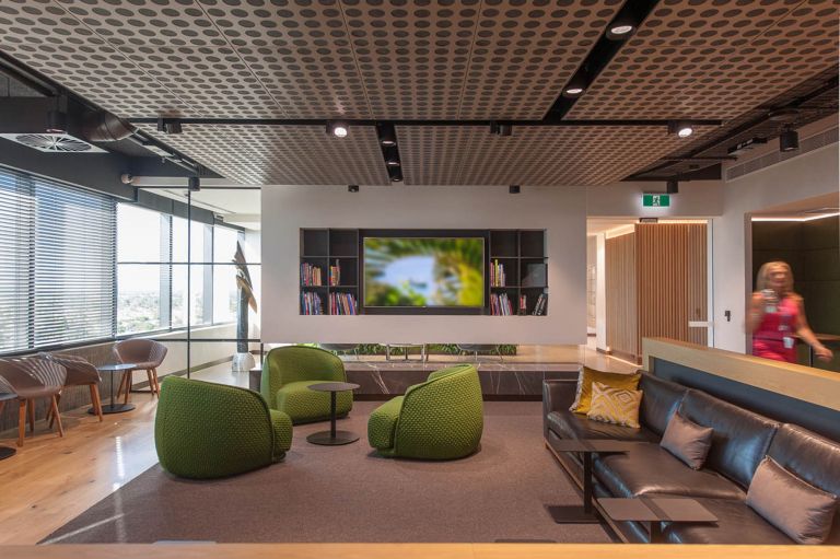 gandel group melbourne office fitout breakout area