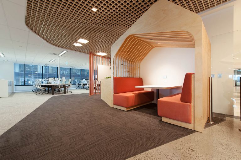 mlc office fitout booth seating