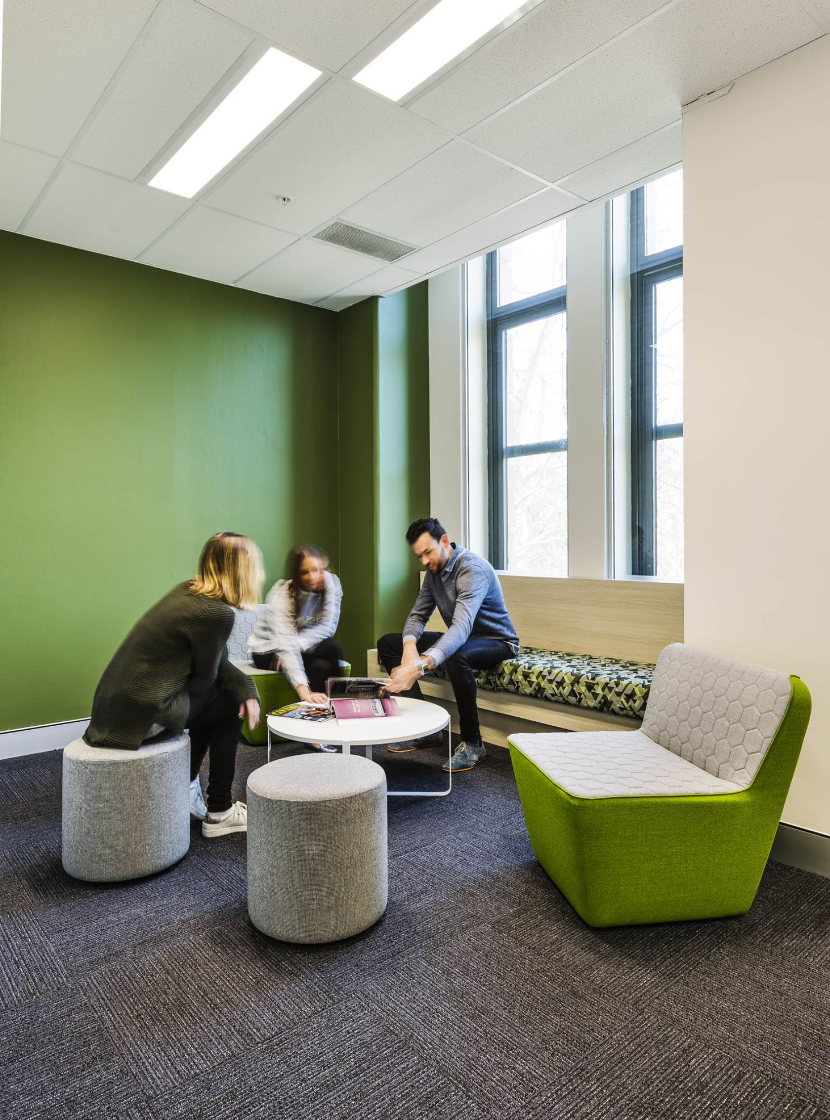 bauer media office fitout breakout area