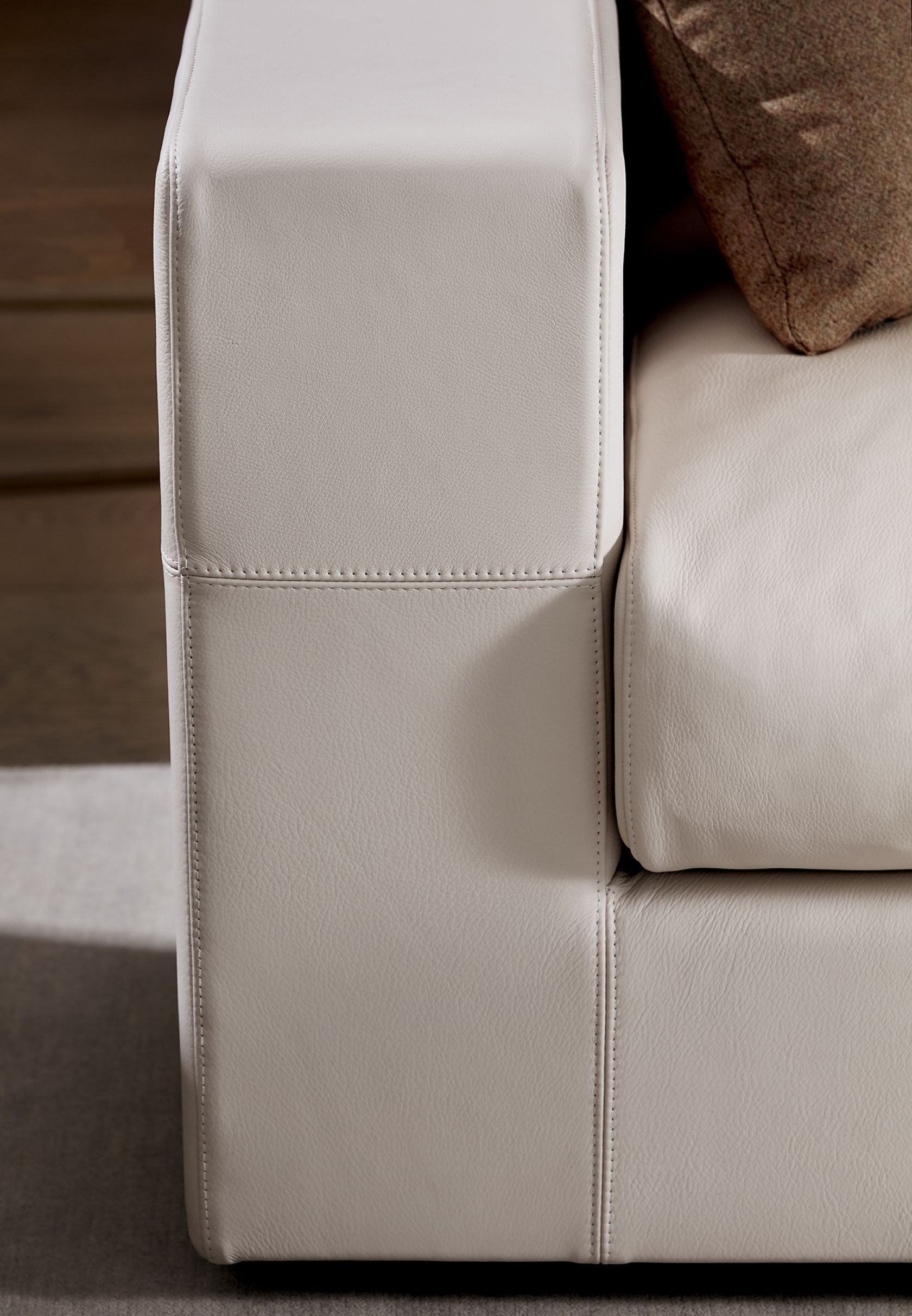 Mena Sofa leather detail