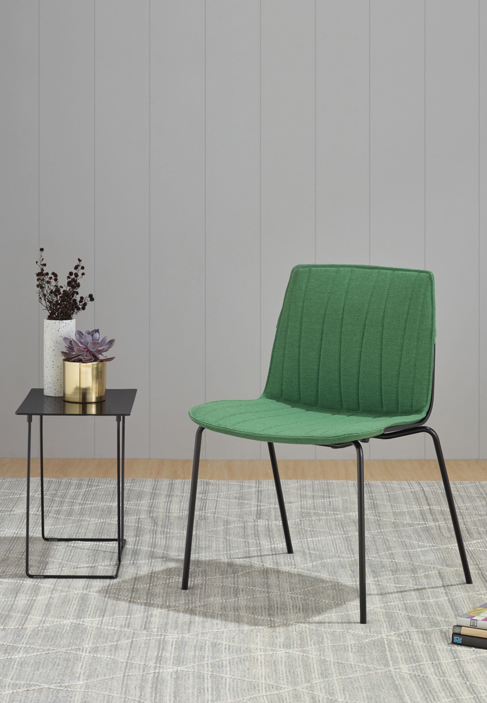 MR Chair Green and Tango Table