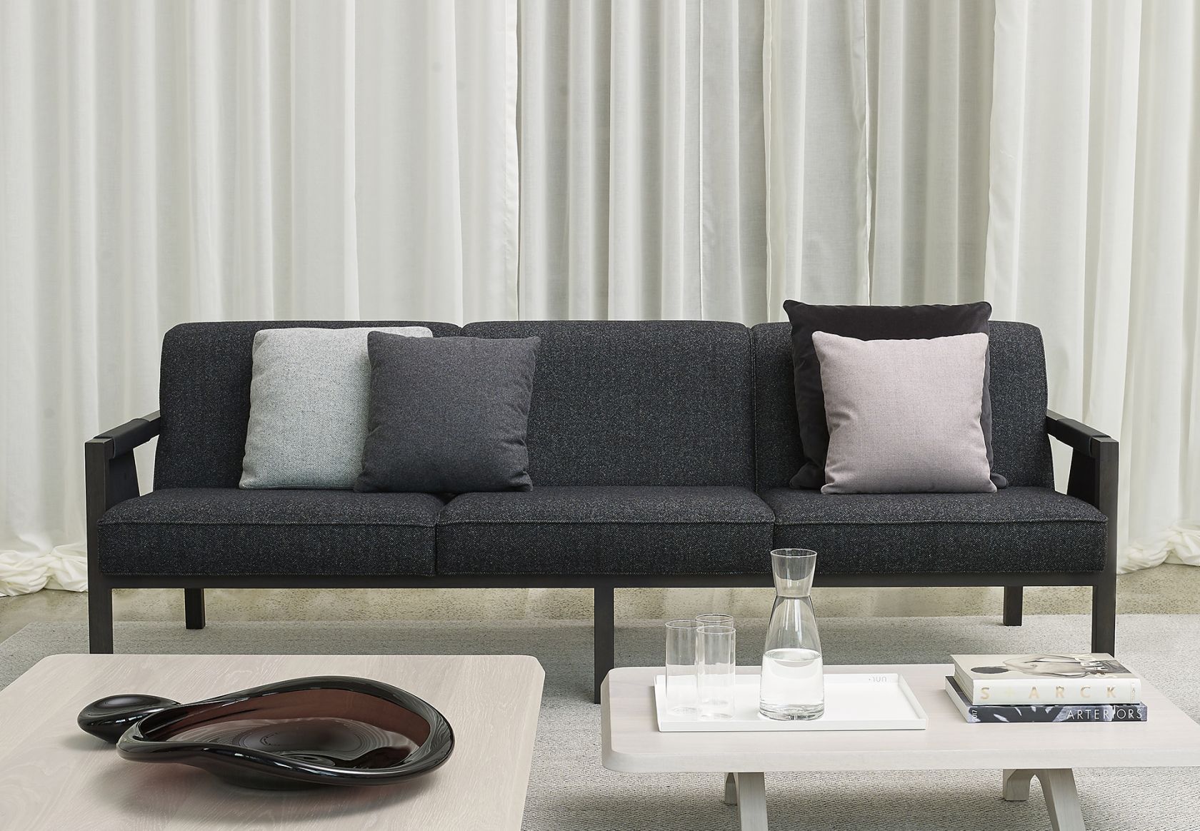 Scatter Platter Cushions, Toro Badjo Sofa and Bomba Table