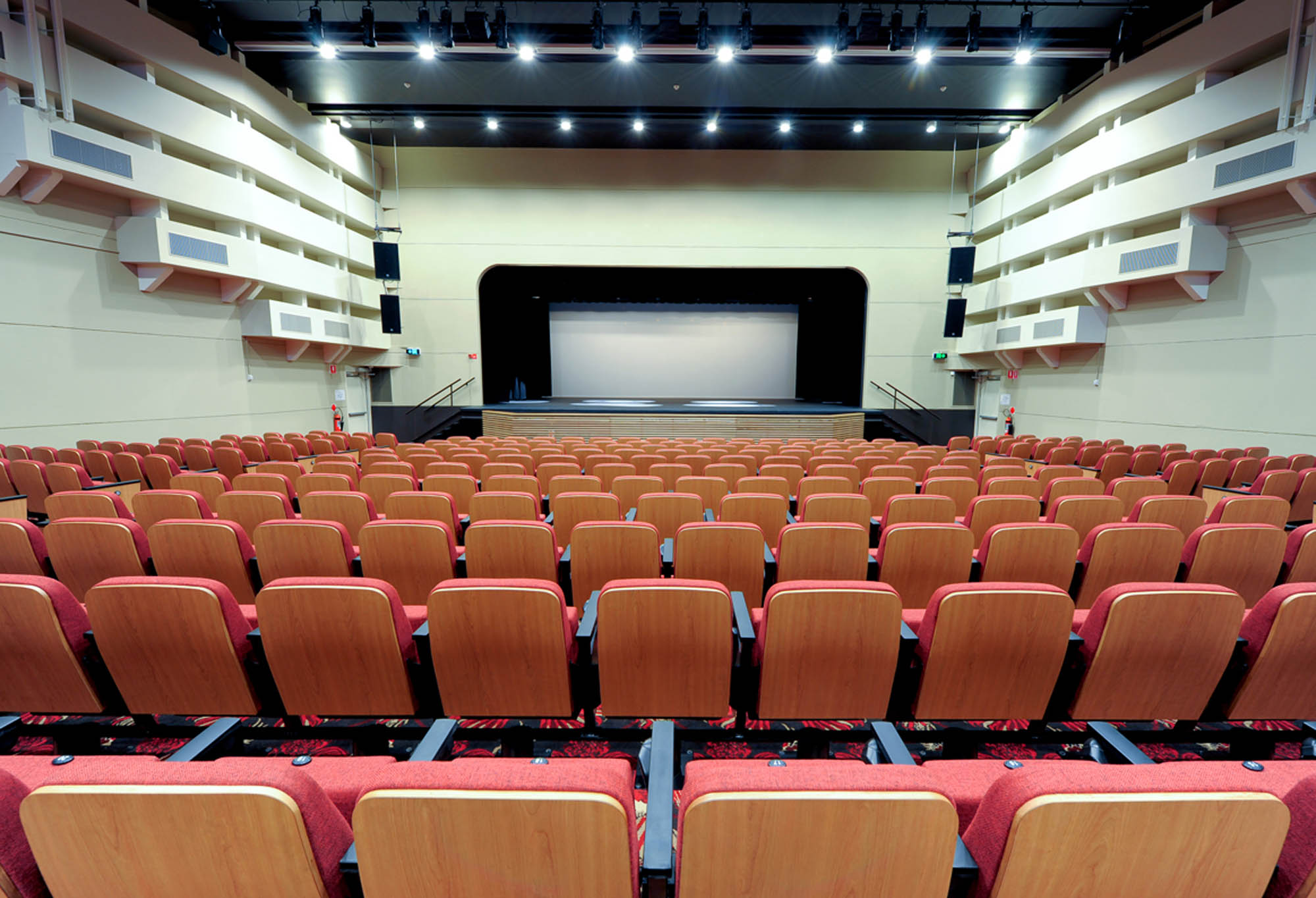 griffith duncan theatre education interior nsw university seats lighting stage lighting stage seats