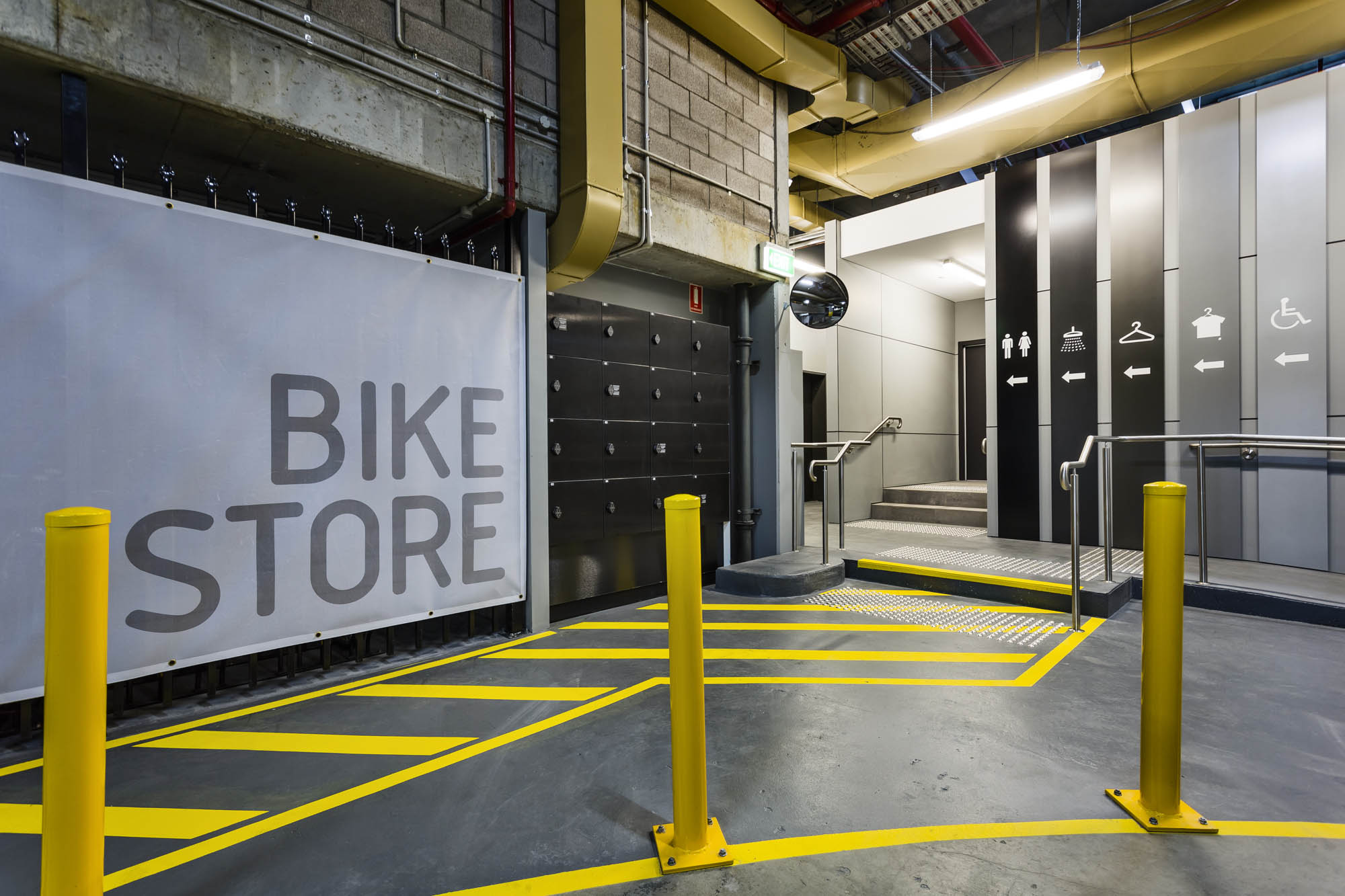 321 kent street sydney end of trip entry bike bicycle storage fitout upgrade