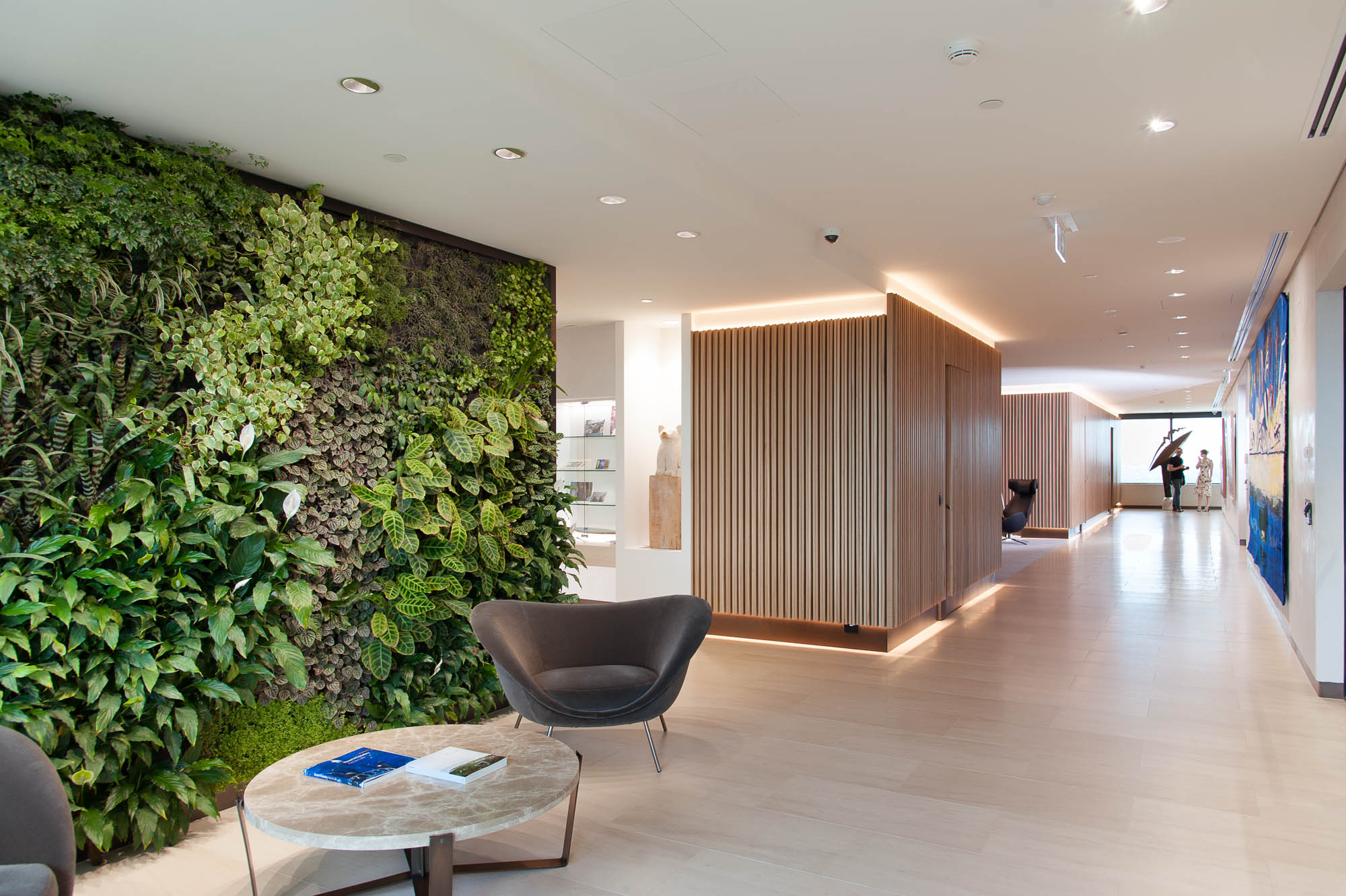 gandel group melbourne office fitout garden wall