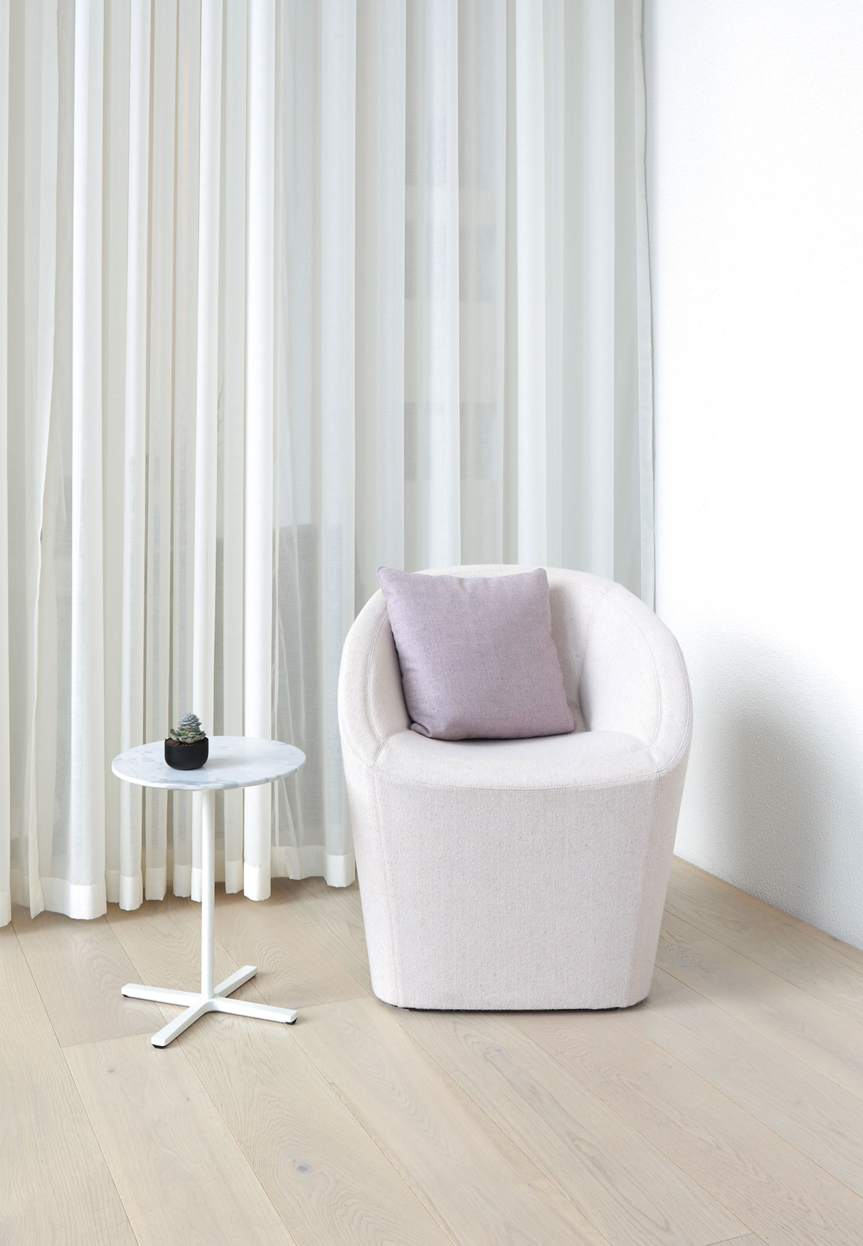 Scatter Platter Cushion, Blom Chair and Krossi Table