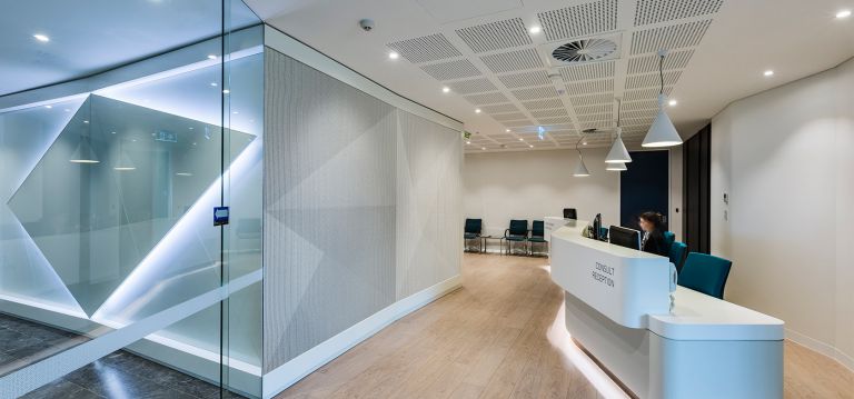 southside cancer care hospital fitout sydney reception