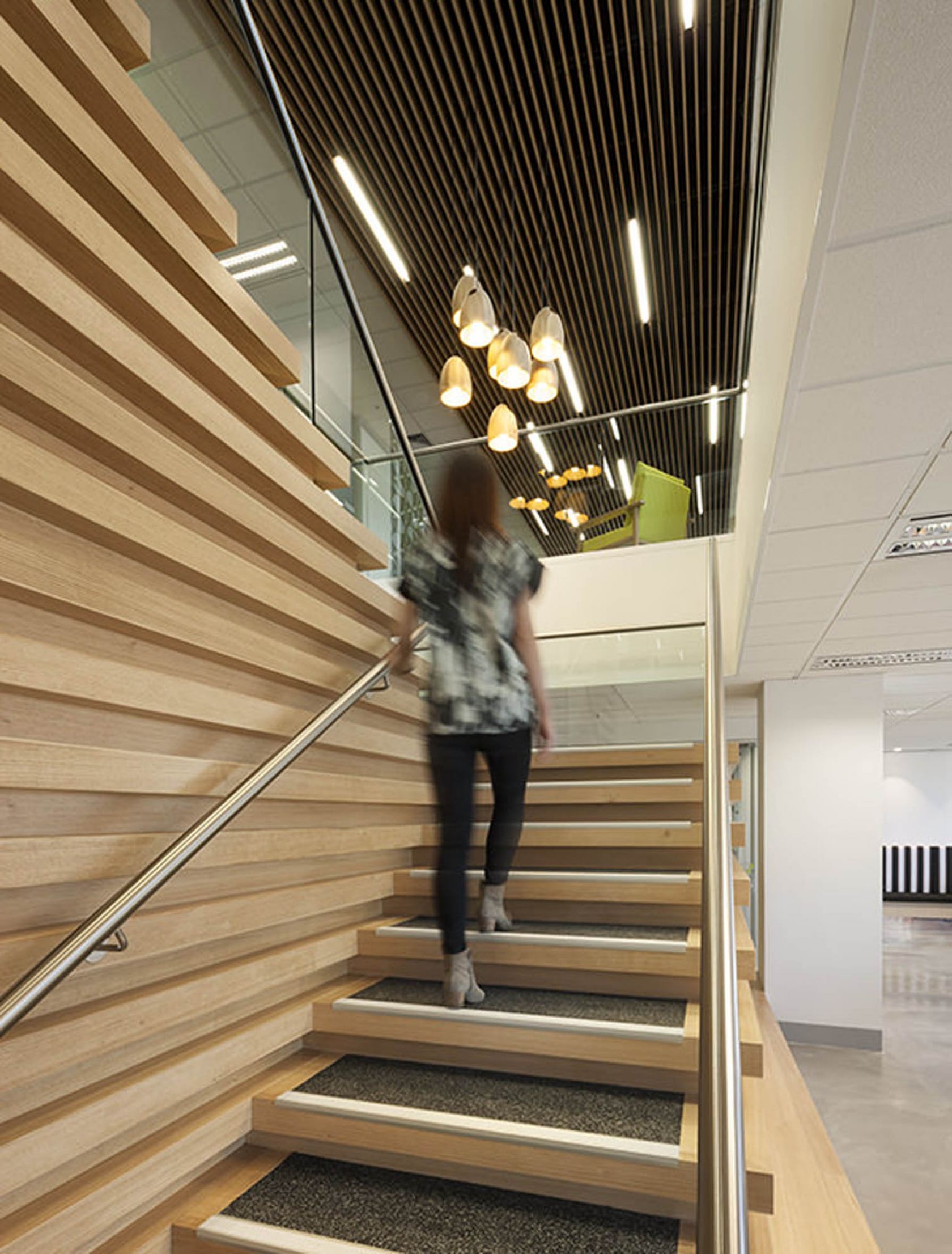 financial services provider melbourne fitout office stairs 