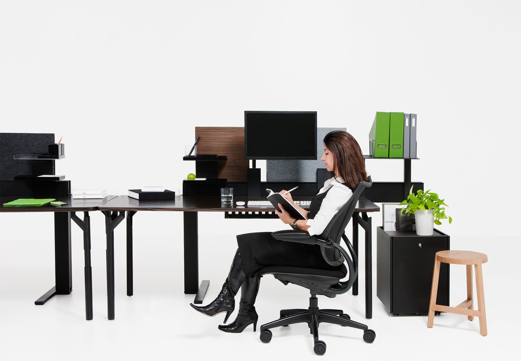 Climate Workstation, Diffrient World Task Chair, Toro Stool and Marker