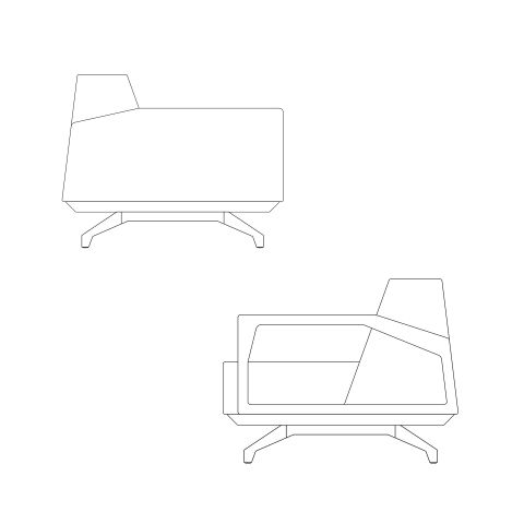 2D Bomba Sofa CAD Models