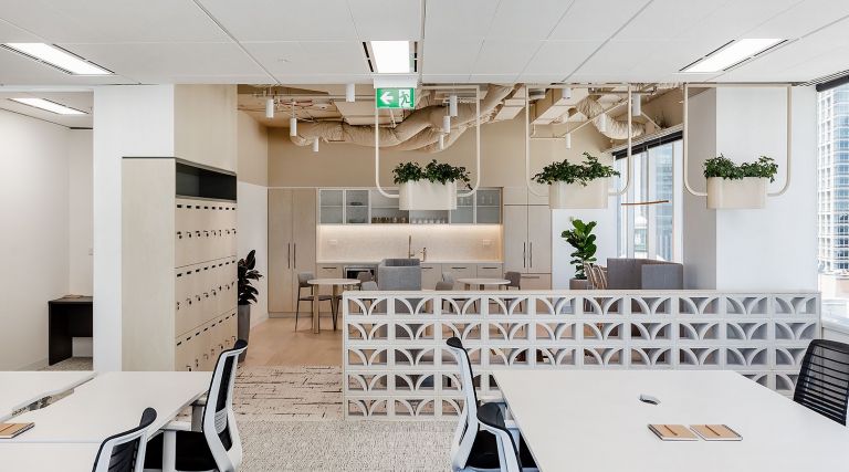 investa spec suites market street level 19 office fitout sydney schiavello construction kitchen