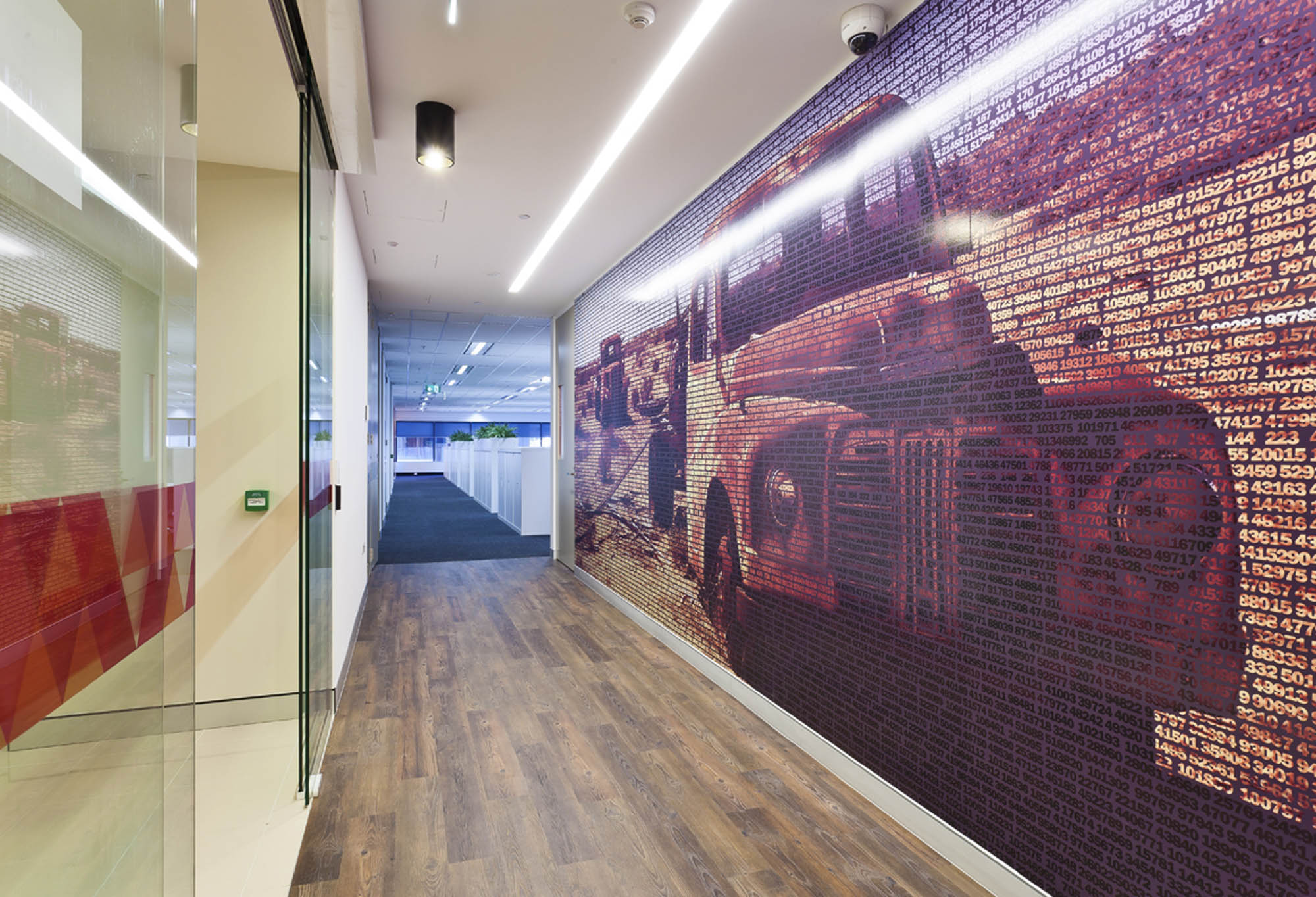australian bureau of statistics sydney fitout wallpaper hallway