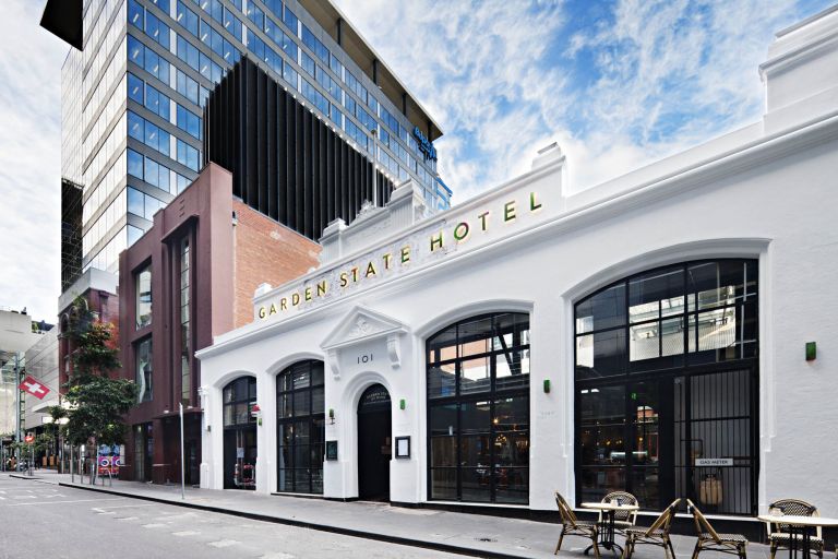 garden state hotel melbourne fitout exterior signage