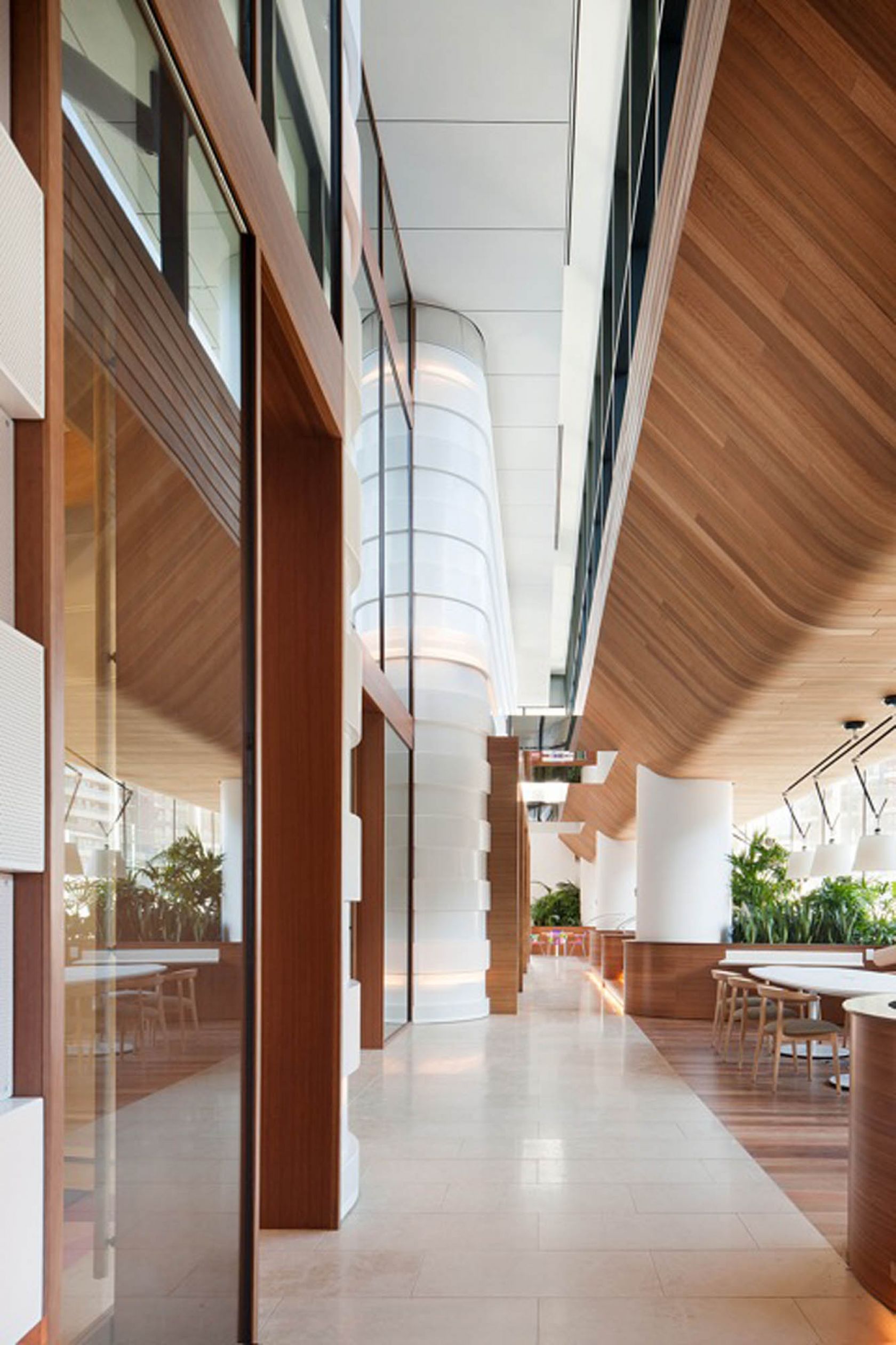 medibank melbourne fitout timber panel