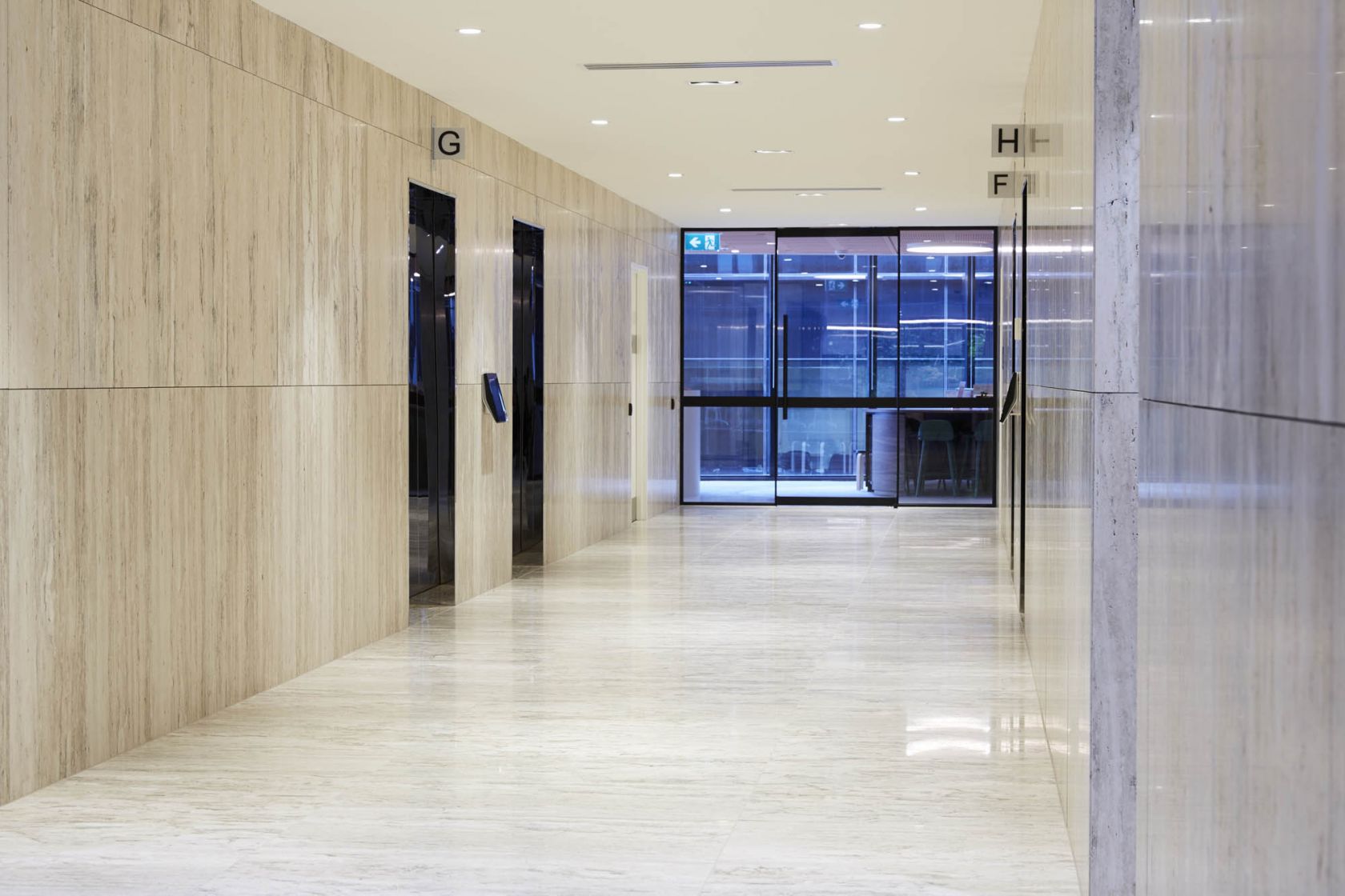 bdo melbourne office fitout foyer