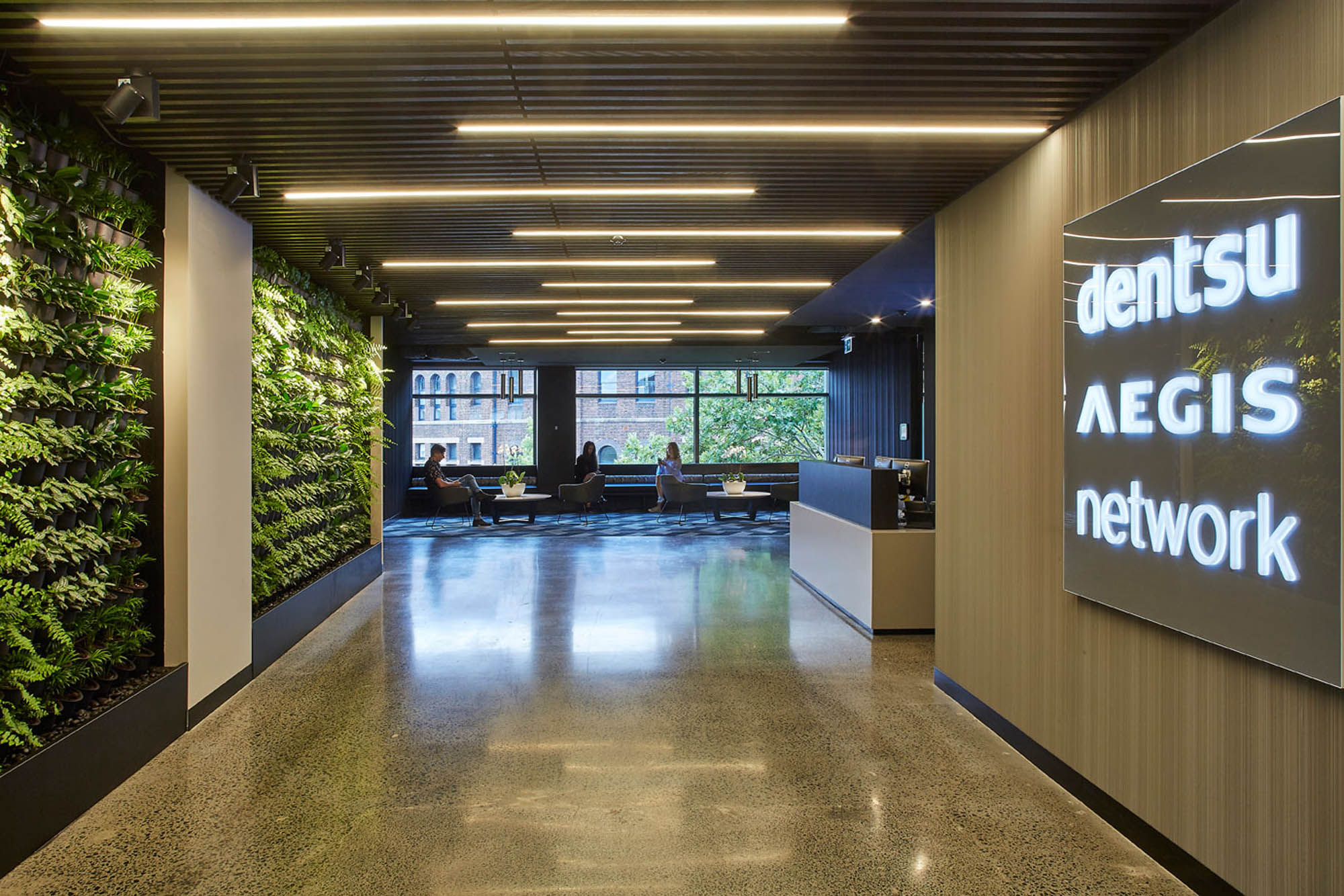 dentsu aegis sydney office fitout signage