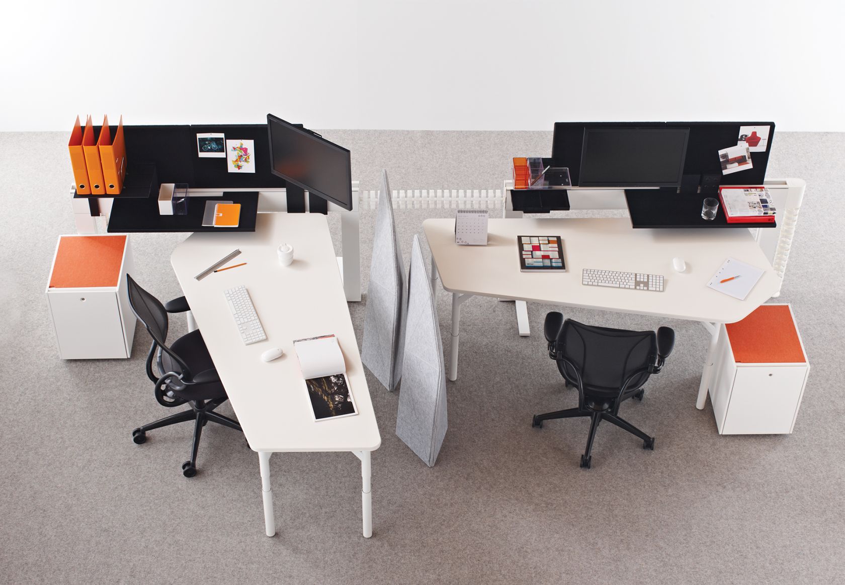 Climate Table, Marker, Soft Boundary, Diffrient World Task Chair and Storage Box
