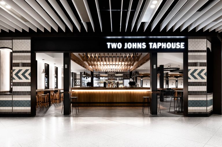 two johns cafe entrance melbourne airport terminal 2