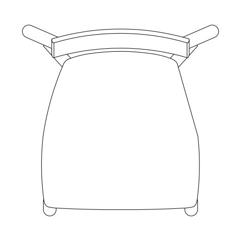 2D Rib Chair CAD Model