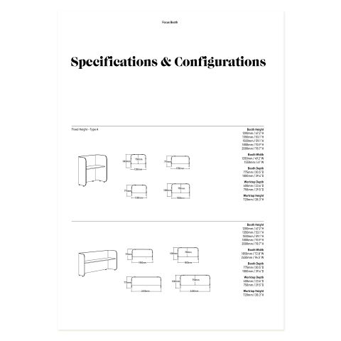 Focus Booth Specification Sheet