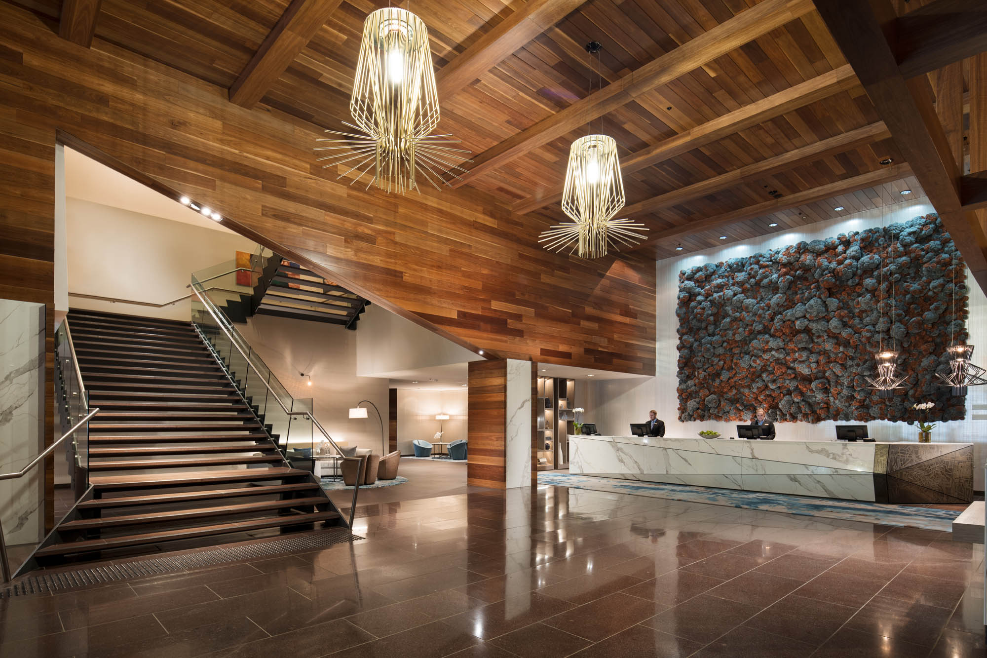 Pan Pacific Hotel Melbourne Lobby Reception Staircase