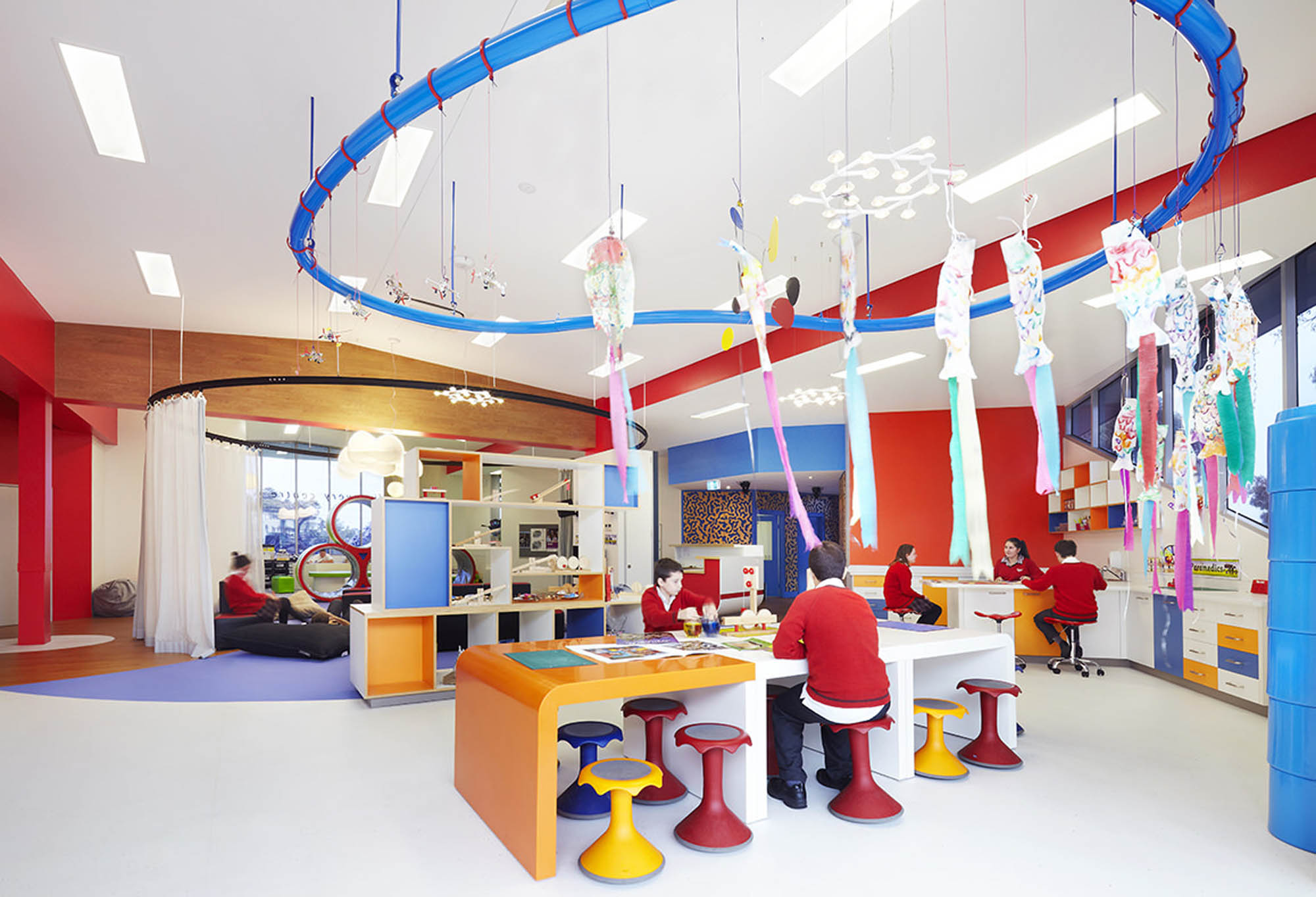 concord-school-discovery-centre-education-refurb-vic-student-work-area-colourful-artwork