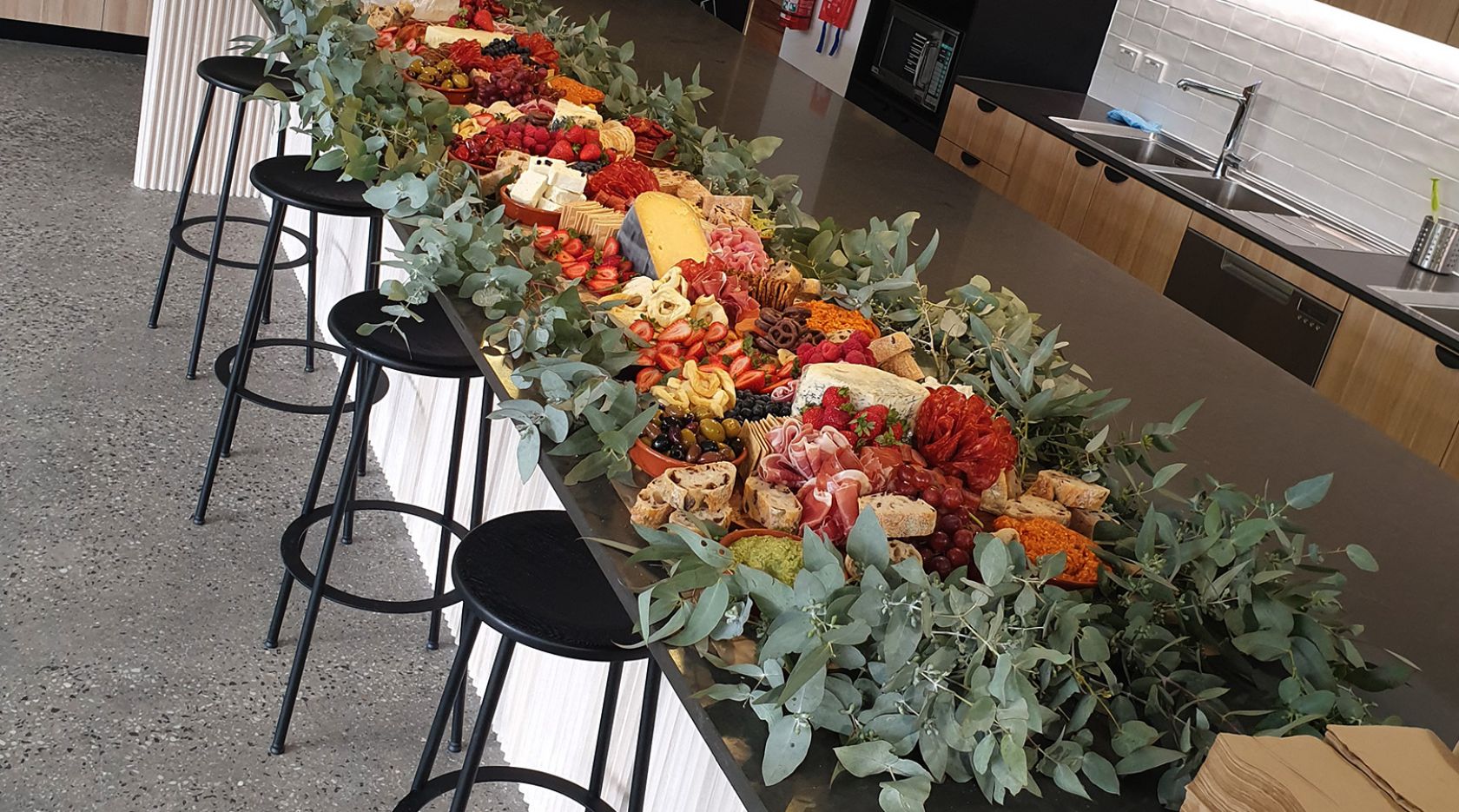 schiavello provides grazing food platter for 7-eleven office move