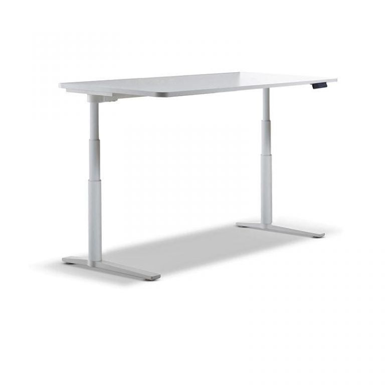 schiavello white krossi desk electric height adjustable