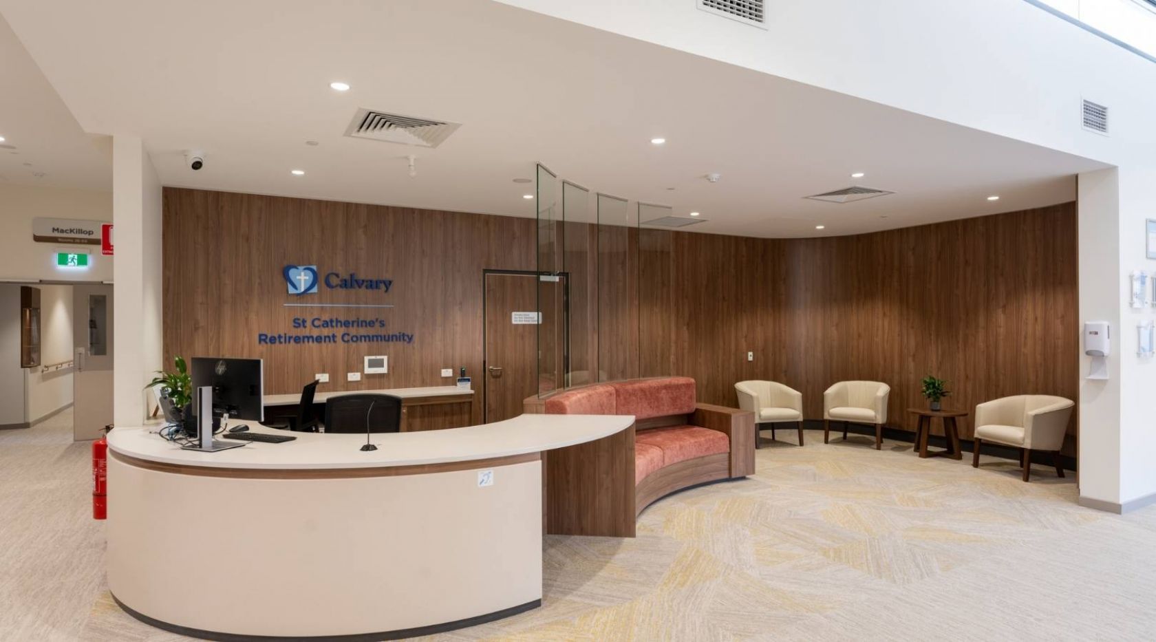 Cavalry Aged Care Facility reception area