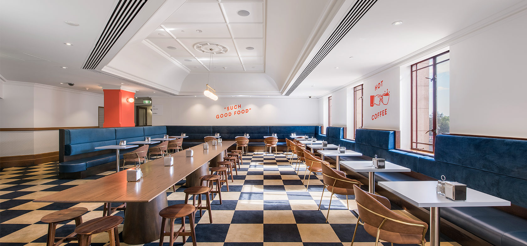 patty macs restaurant fitout adelaide skycity checkered floor 