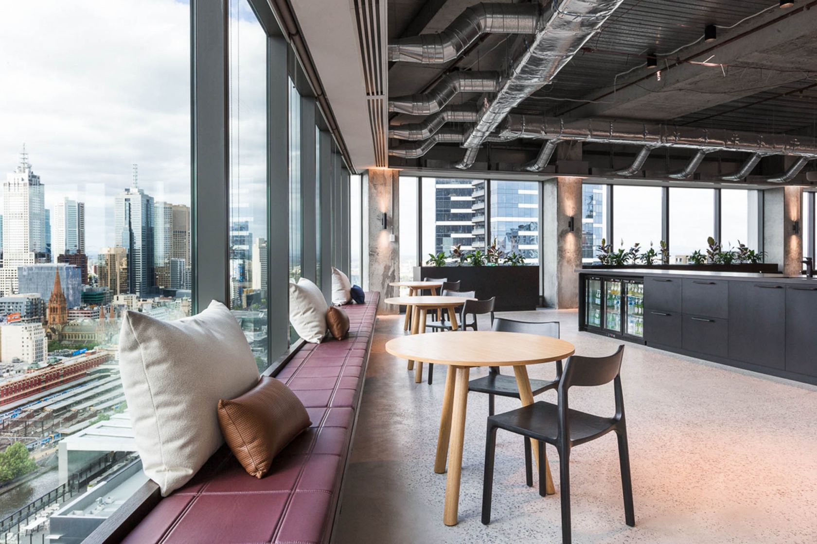 freshwater place melbourne fitout bench seating