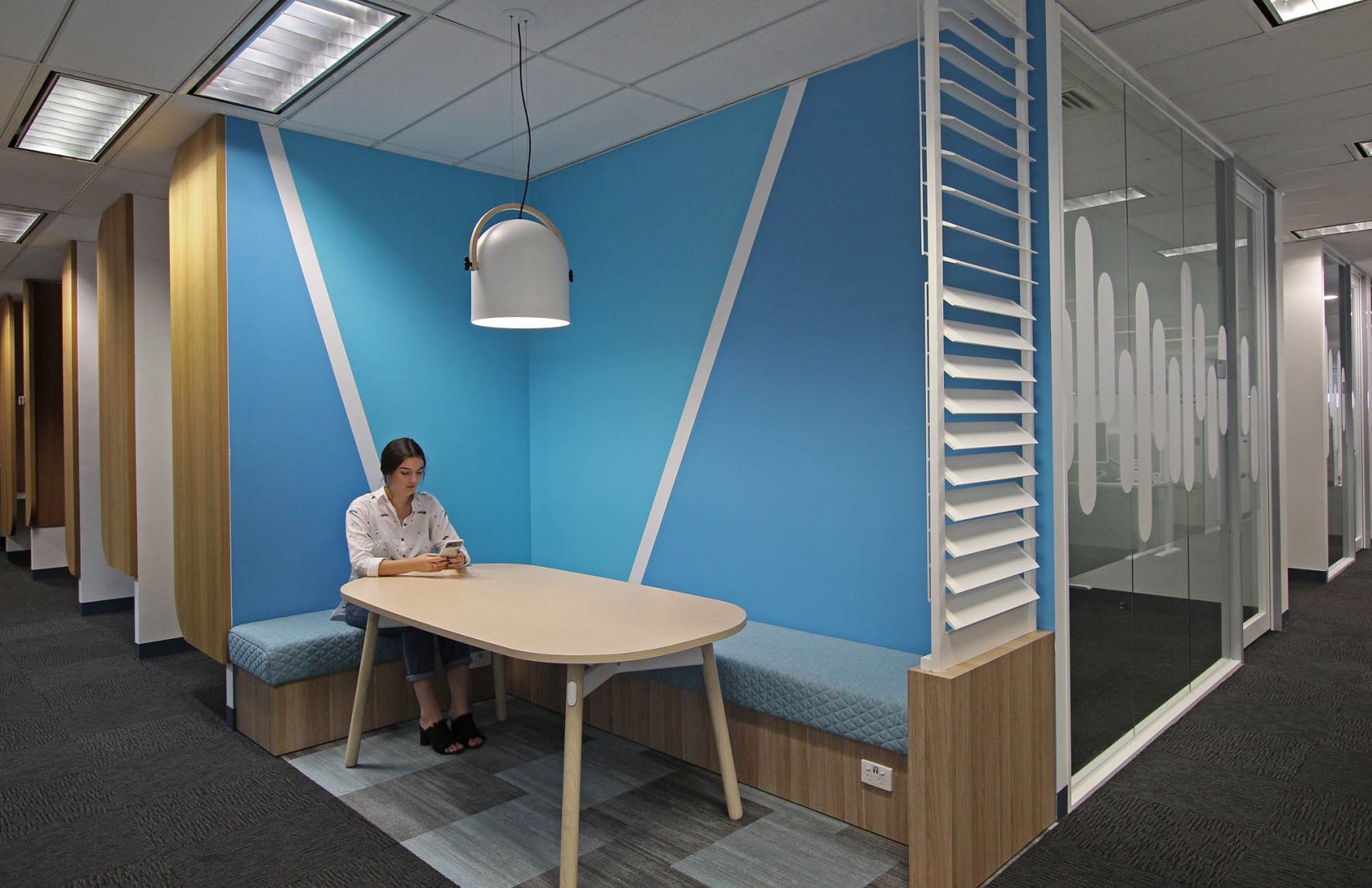 cisco melbourne office fitout corner seating