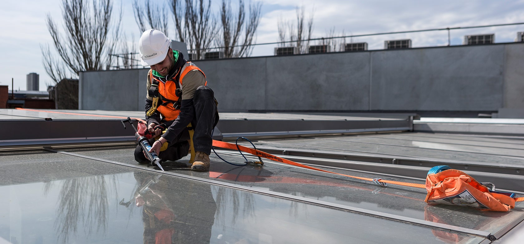 schiavello contractor caulking roof seal construction site