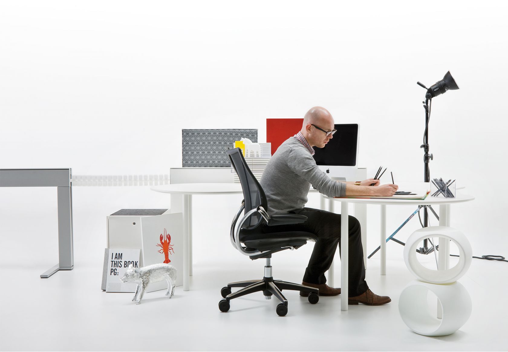 Climate Workstation, Diffrient World Task Chair and Marker