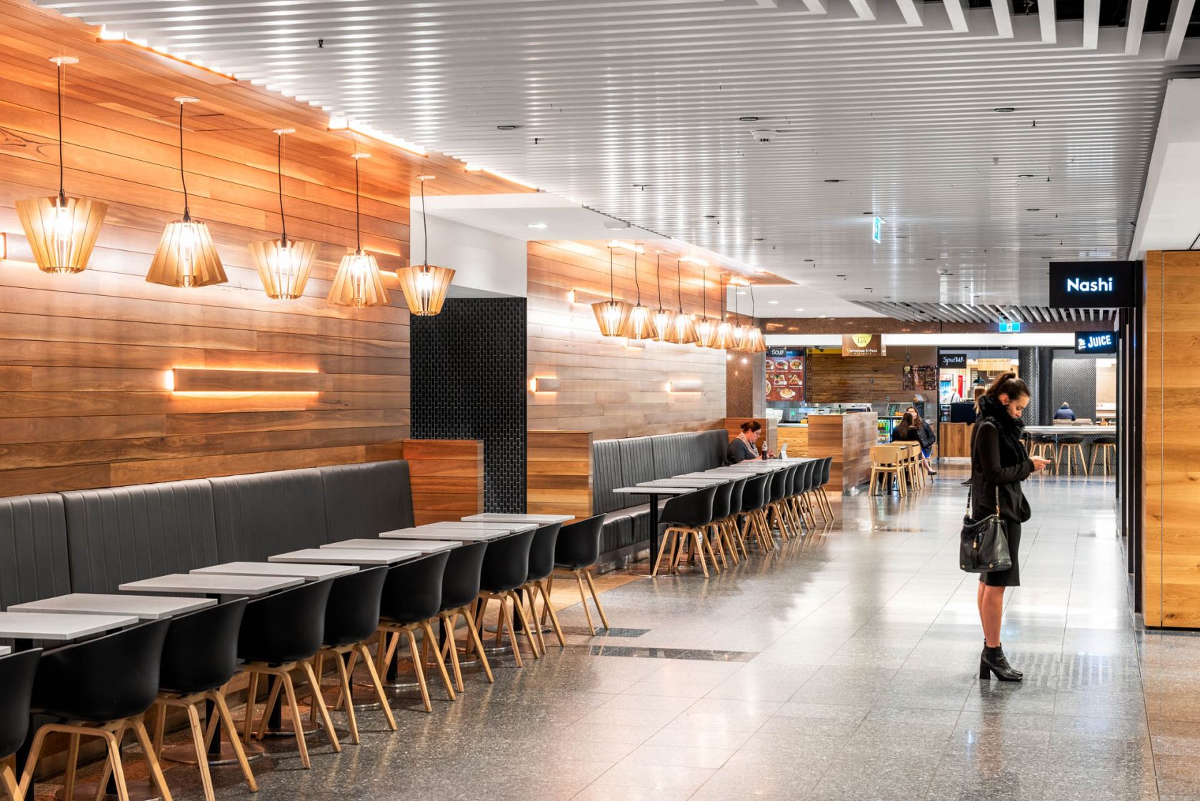 600 bourke street dining precinct chairs and tables