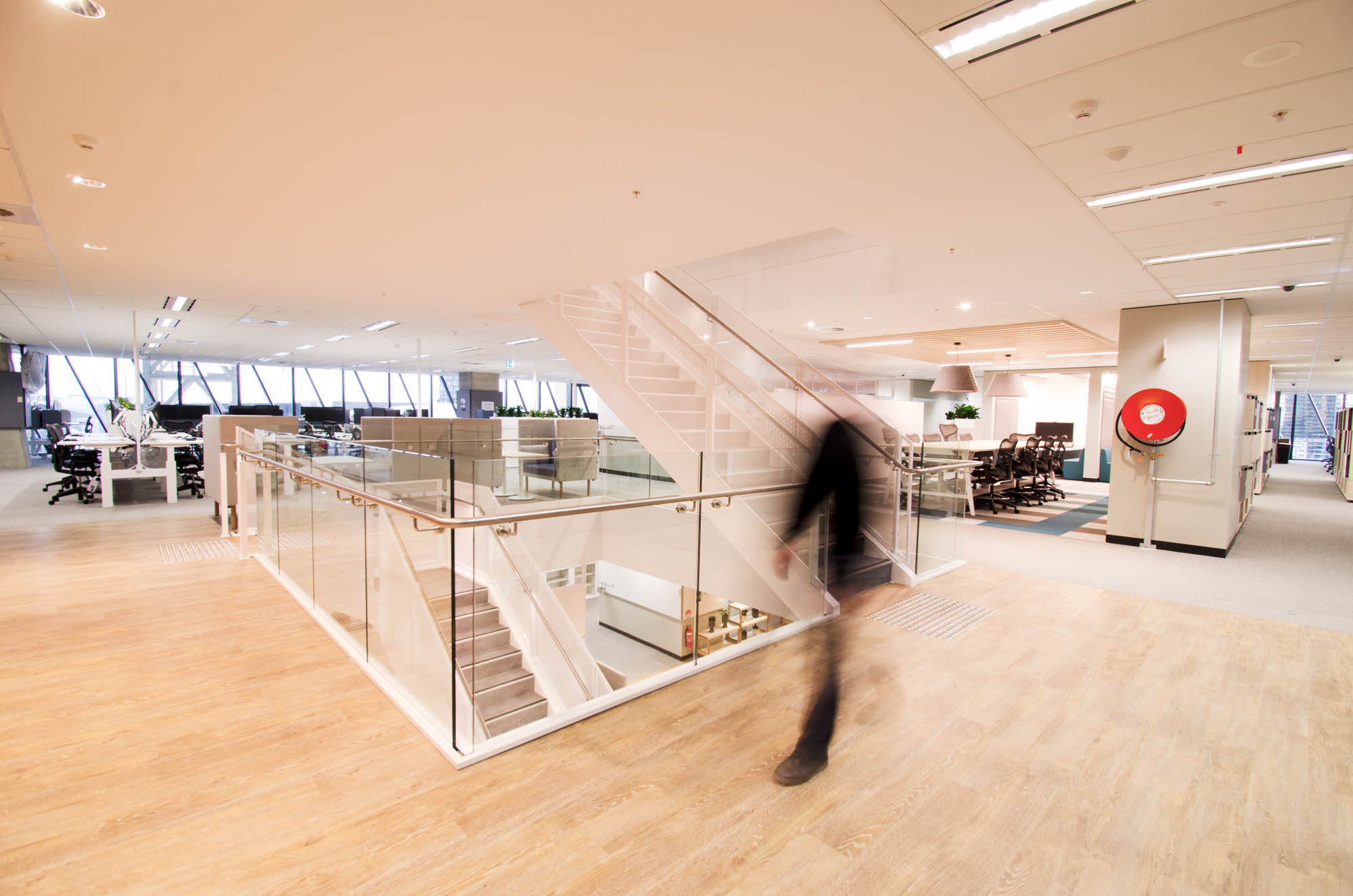 727 Collins St internal timber staircase