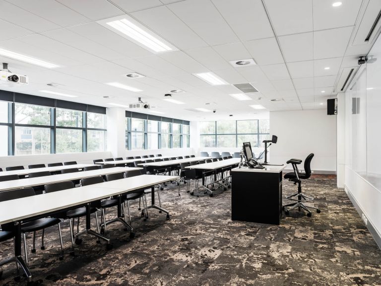 Australian Hearing Hub Macquarie University Sydney education fitout lecture theatre projectors 