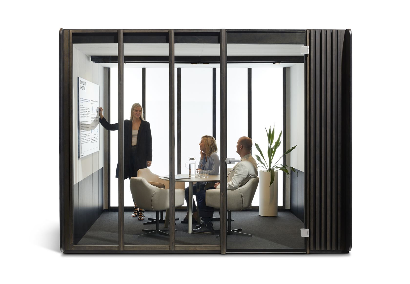 Focus Quiet Meeting Room, Parley Table and Palomino Chair