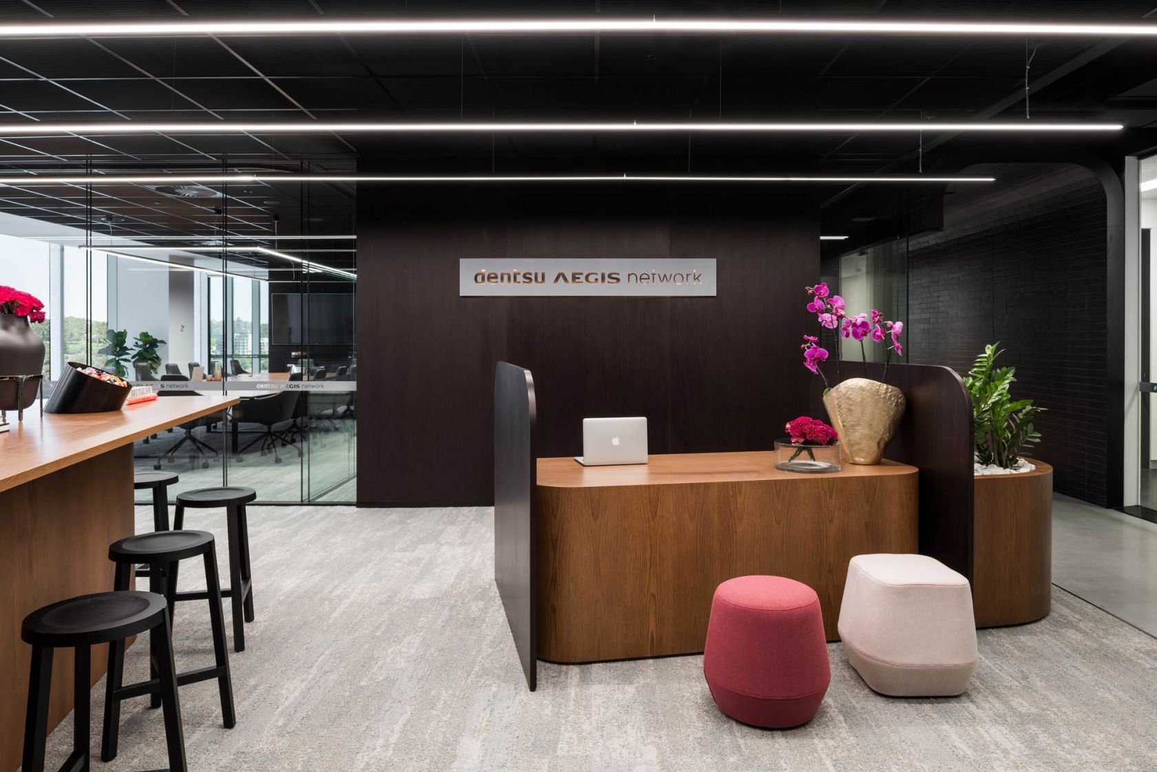 dentsu aegis network perth schiavello fitout design and construct reception commercial fitout workplace aida award 