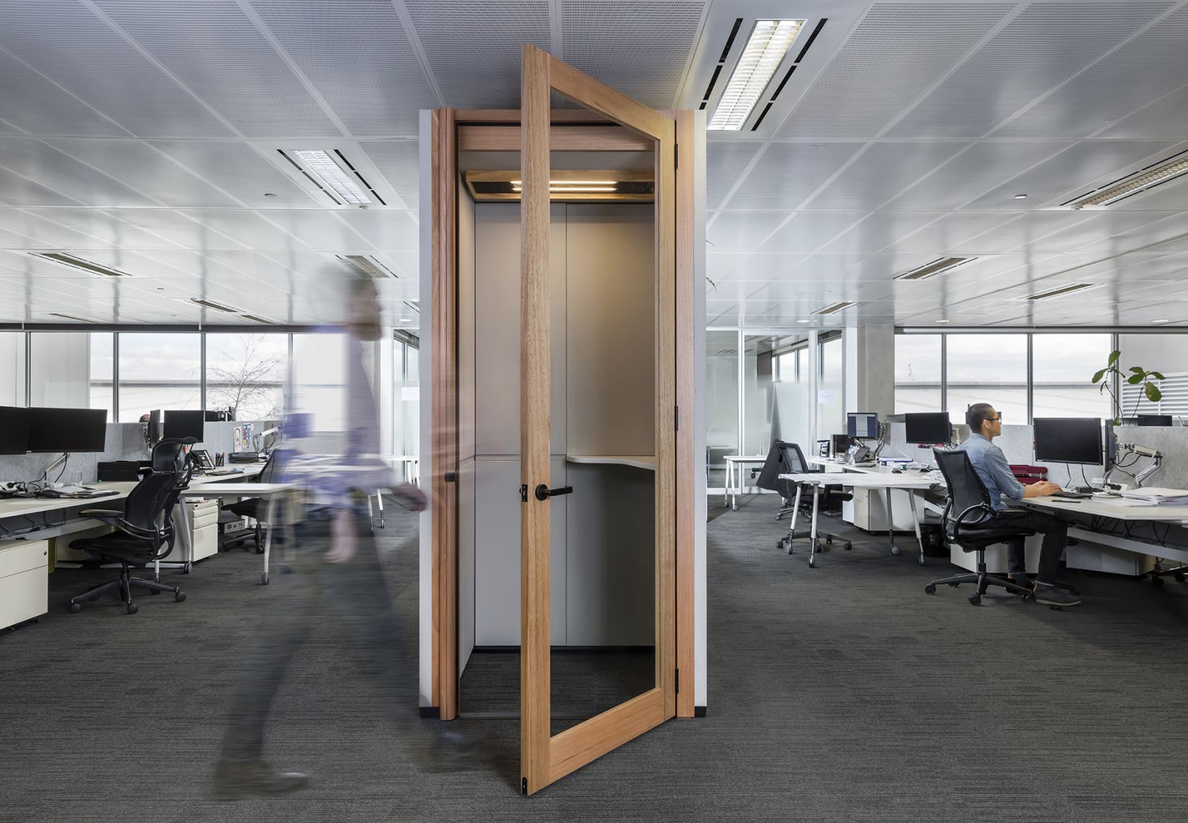 Focus Quiet Phone Booth door open