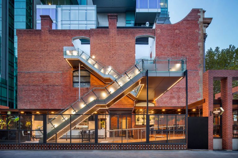 electra house adelaide heritage exterior stairs alfresco bar