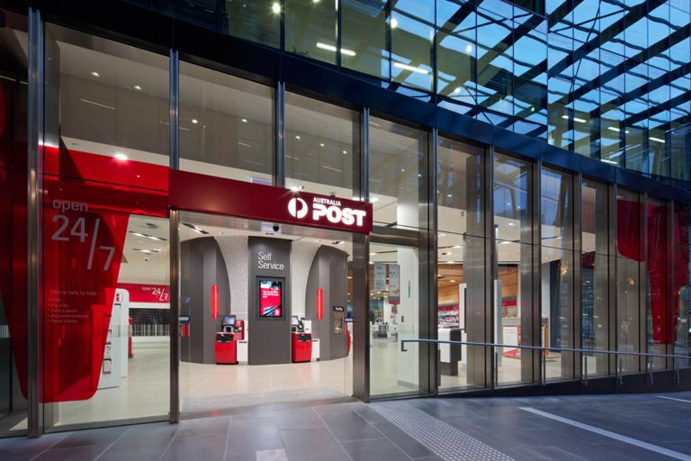 australia post melbourne retail store entrance