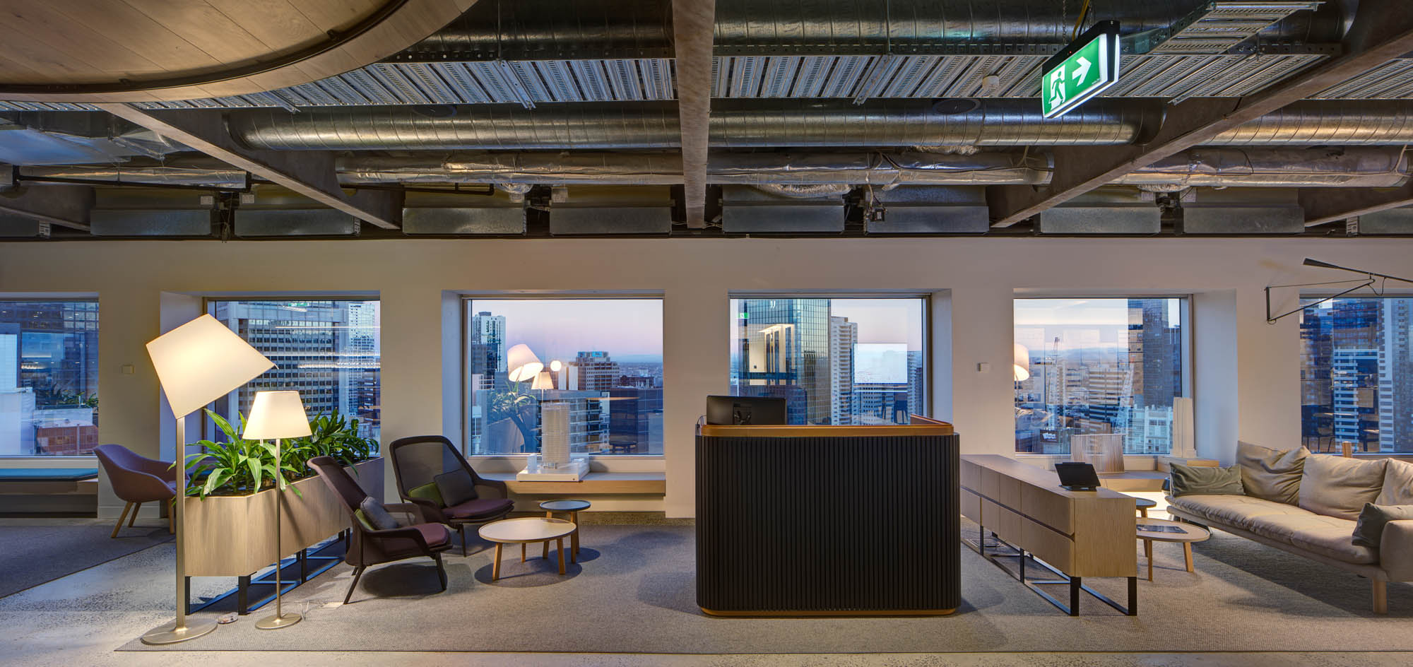 architectus melbourne office fitout reception