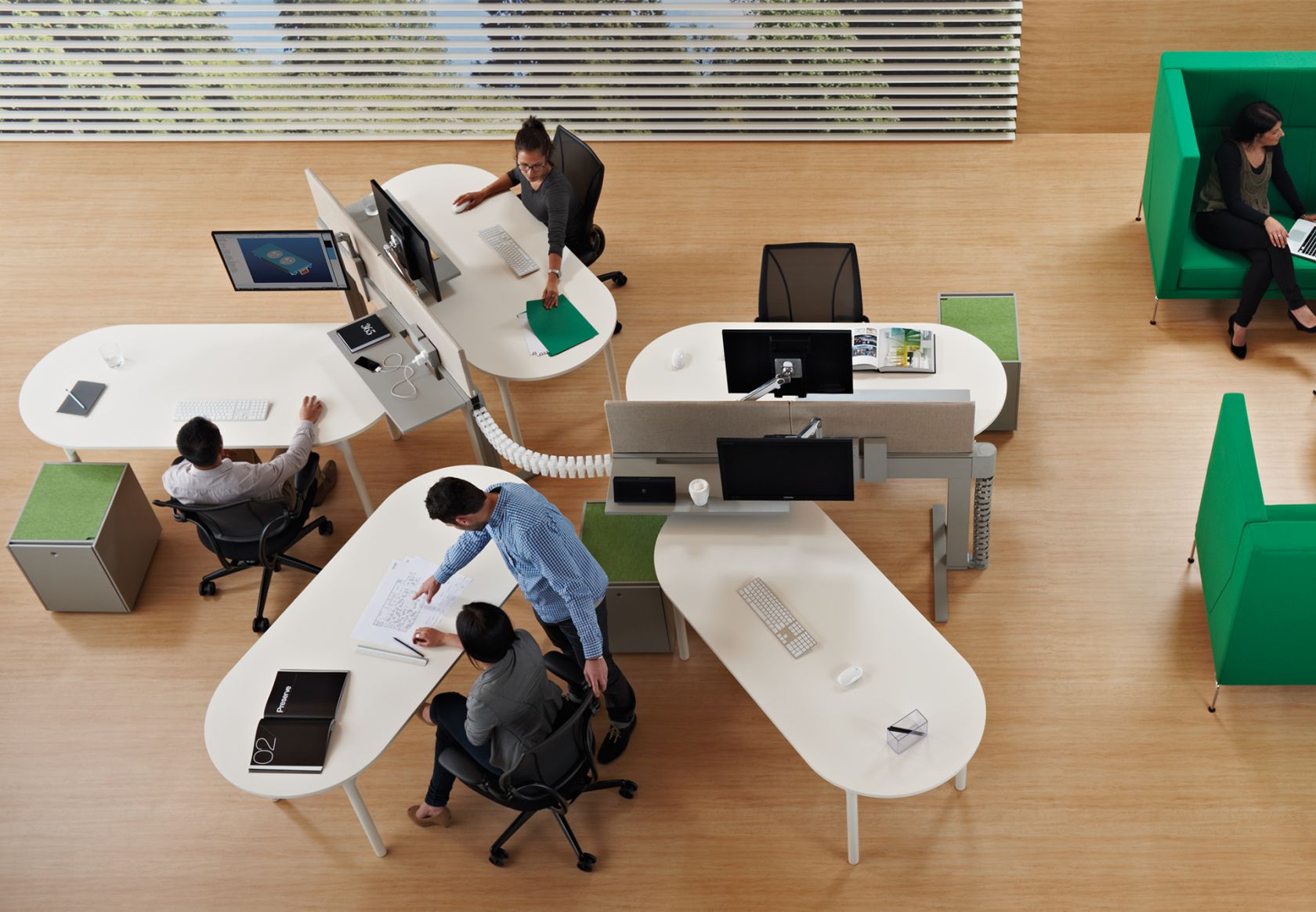 Climate Workstation, Diffrient World Task Chair, Storage Box and Kayt Quiet